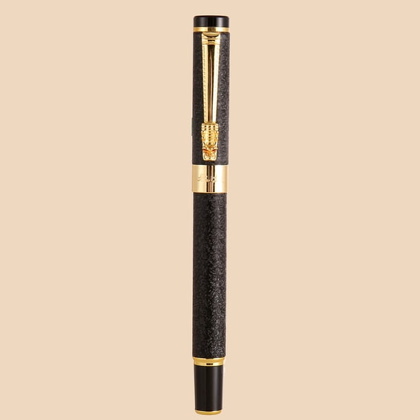 Experience the Elegance of 1pc Matte Metal Fountain Pen with Iridium Nib 0.5mm for Daily Writing, Business, Office, Students Practice and Calligraphy - Ink Included