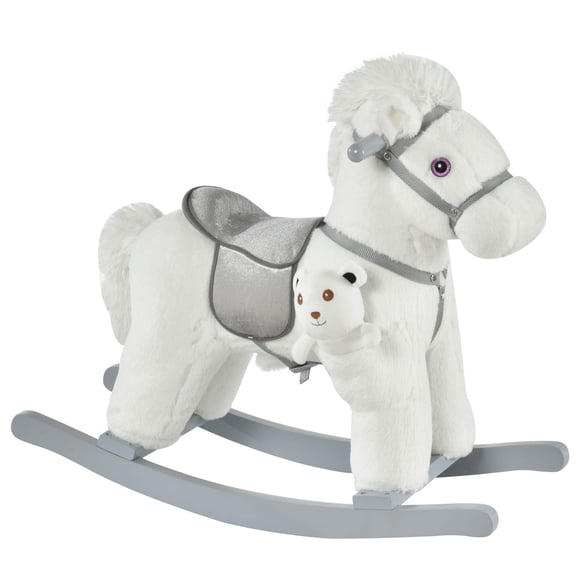 Caballito Mecedor De Peluche Para Niños Con Sonidos Y Oso