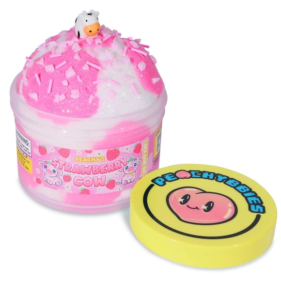 Cloud Slime Peachybbies con aroma a fresa y vaca, 200 ml
