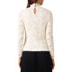 thumbnail image 3 of INSPIRE CHIC Blusa Floral de Encaje Básica de Manga Larga con Cuello de Volantes para Mujer Otoño Invierno 2025 L Beige, 3 of 6