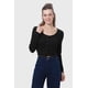 thumbnail image 1 of Polera Mujer Rib Botones Negro, 1 of 4
