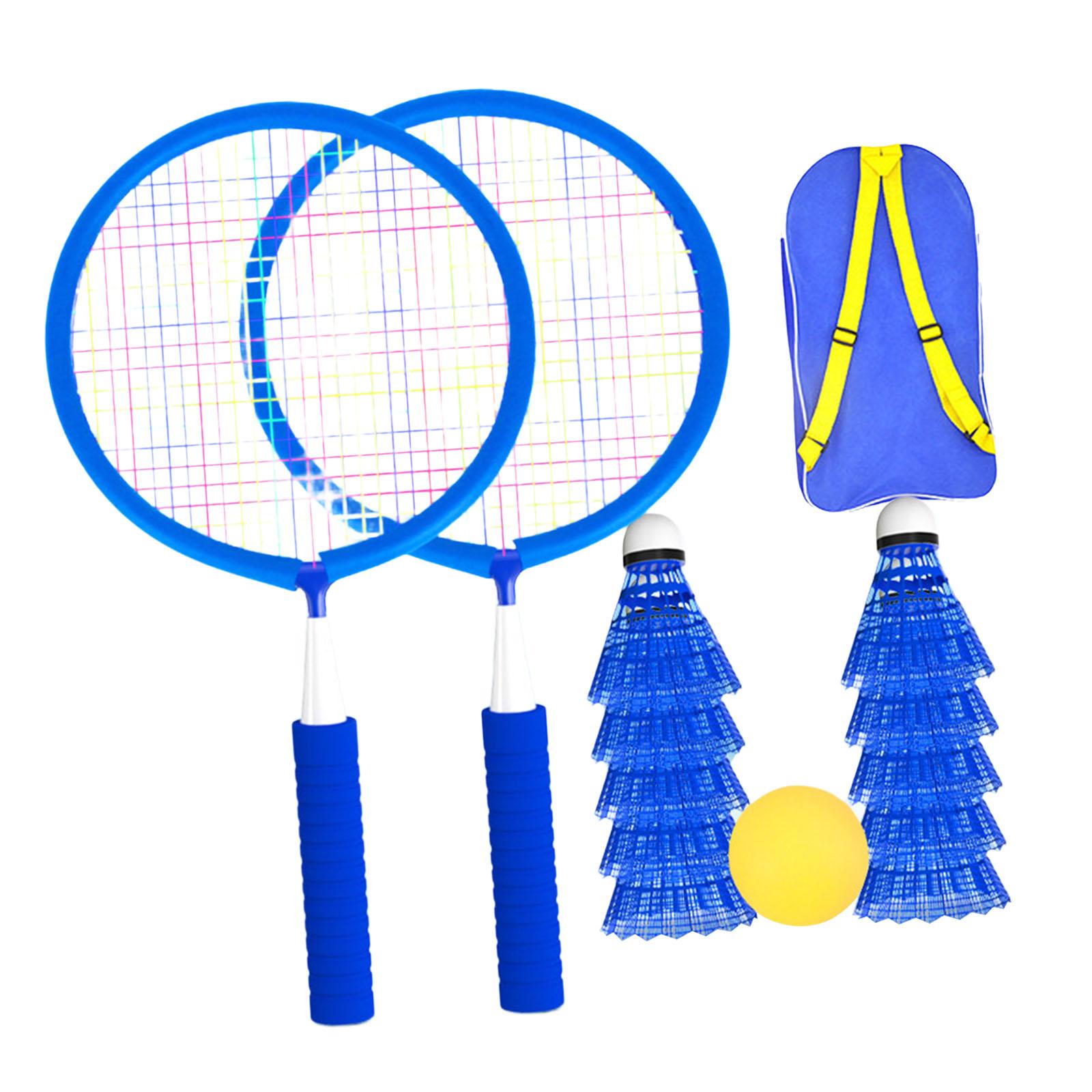 Ioensy - Juego De Bádminton Para Niños Con Bolsa De Transporte Para Pelota Y Volante Para Jugar En Verano En El Jardín, Color Azul