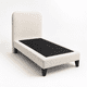 thumbnail image 2 of Base de cama premium 1.5 plaza + respaldo curvo en tela bouclé crudo:, 2 of 3