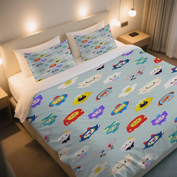 TREASURE Kakao Friends Character Collection Duvet Cover Set Romance of Cherry Blossom Festival! Bedding Vibrant Digital Print