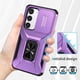thumbnail image 2 of Funda Armada para Samsung Galaxy S23 con Tapa Deslizante y Soporte Magnético Giratorio Morado, 2 of 5