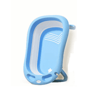Genérico - Bañera Plegable Bebé Con Termómetro Y Accesorios, Color Azul