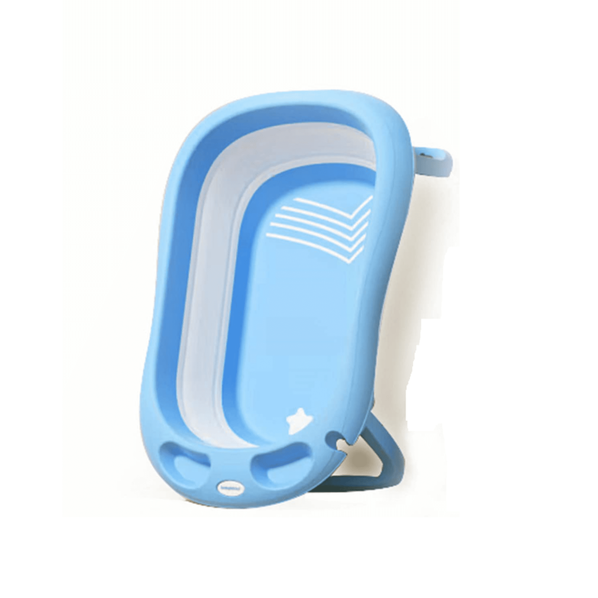 Genérico - Bañera Plegable Bebé Con Termómetro Y Accesorios, Color Azul