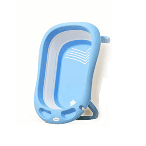 Genérico - Bañera Plegable Bebé Con Termómetro Y Accesorios, Color Azul
