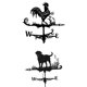 thumbnail image 4 of 2x Metal Gallo Veleta Veleta Veleta Jardín Exterior Patio Granja Decoración, 4 of 4