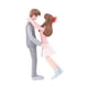 thumbnail image 3 of Figura De Pareja Romántica Para Bodas En El Dormitorio Con Estantería Para Libros En Color Rosa, 3 of 3