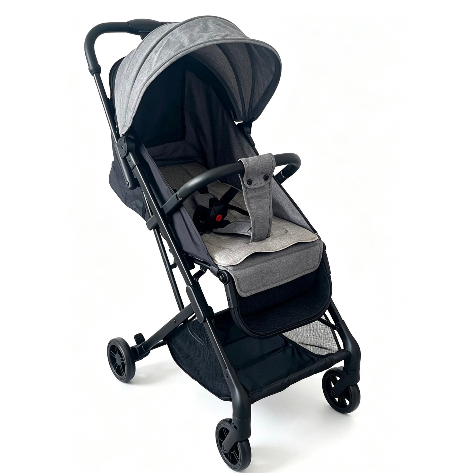 Coche para bebe gris y negro