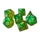 thumbnail image 3 of 7 Uds Dado Poliédrico Juguete De Entretenimiento D4-D20 Para Juego De Fiesta Amarillo Verde, 3 of 5