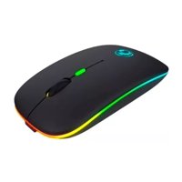 Sam Print - Mouse Bluetooth Inalámbrico Recargable Rgb (Negro)