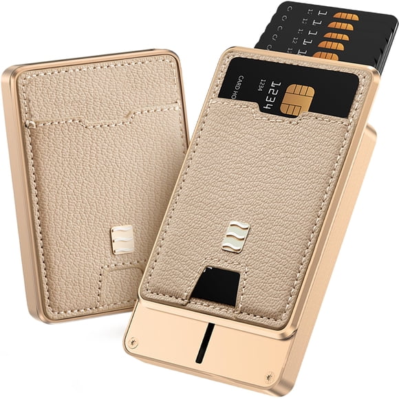 Billetera VENICE MIAMI RFID de Cuero Vegano Beige