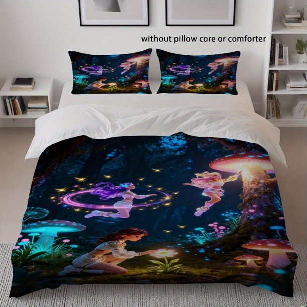 3pcs High-Quality Printed Bedding Set | Includes 1 Duvet Cover and 2 Pillowcases Suitable for All Seasons