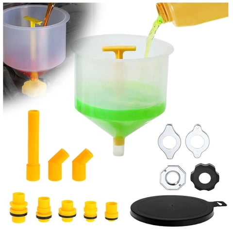 Xusx111 - 15 Pcs Embudo Libre De Goteo Para Fluidos Automotrices, Kit De Embudo A Prueba De Derrame Para Refrigerante, Aceite Y Más, Kit De Embudo De Refrigerante