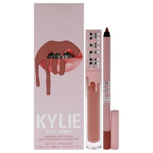 Kylie Cosmetics - Kit De Labios Mate - 802 Candy K De Para Mujer - 2 Barras De Labios Líquidas Mate De 0,10 Oz Y Delineador De Labios De 0,039 Oz