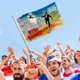 thumbnail image 4 of Con la Muerte en los Talones Bandera impresa con temática, regalo perfecto para fanáticos, amigos y familiares, y adecuada para actividades al aire libre e interiores, decoraciones de fiesta. 60*90CM, 4 of 6