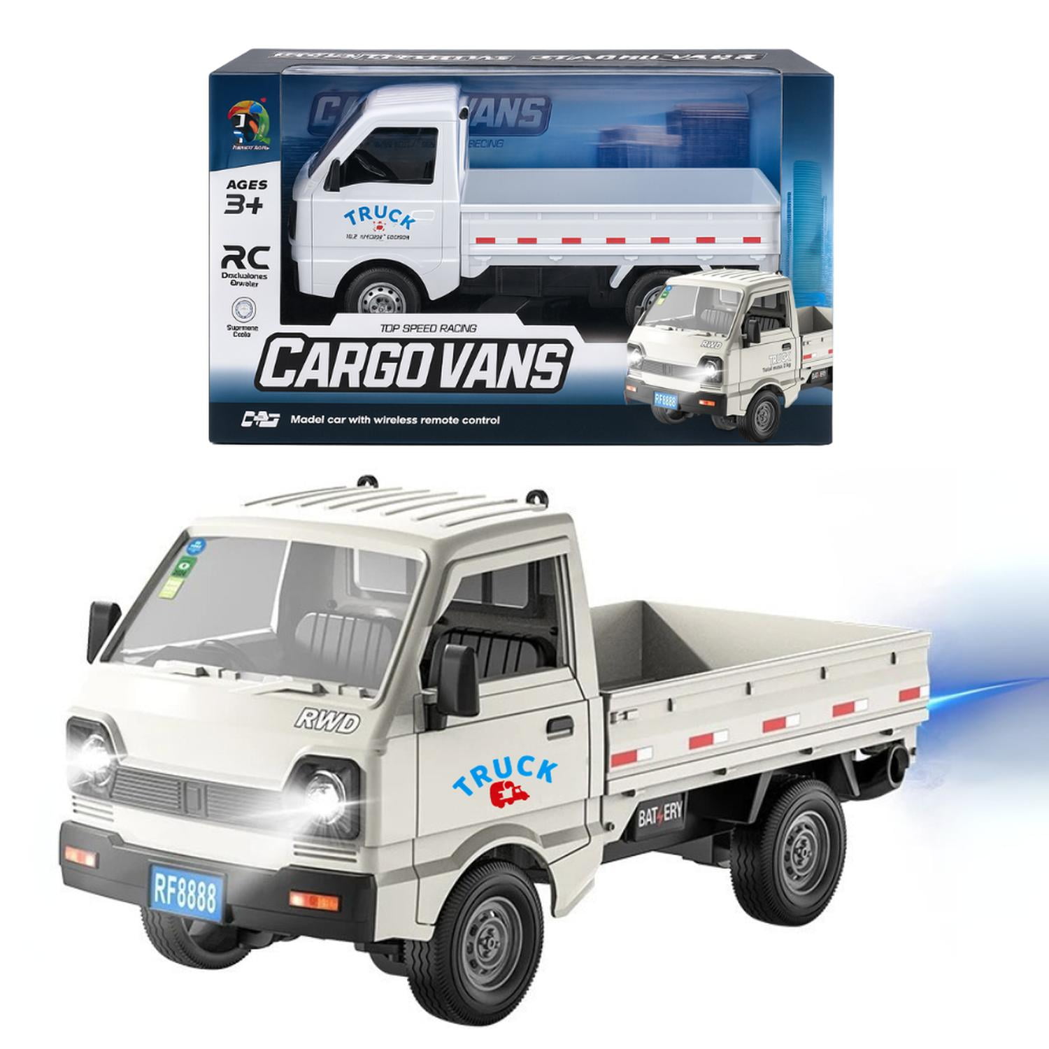 Fliperex - Camion 3/4 De Carga A Control Remoto Escala Con Luz Led Blanco