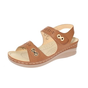 Vía Franca - Sandalia Confort Camel Modelo Italiano