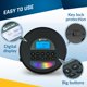 thumbnail image 4 of Reproductor de CD portátil KLIM Nomad con Bluetooth, radio FM y tarjeta TF de 16 GB, 4 of 7