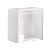 Magideal - Caja De Almacenamiento Montada En La Pared Con Tapa Práctico Recipiente De Almacenamiento Para El Baño Almohadillas De Maquillaje Almacenamiento Del