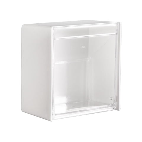 Magideal - Caja De Almacenamiento Montada En La Pared Con Tapa Práctico Recipiente De Almacenamiento Para El Baño Almohadillas De Maquillaje Almacenamiento Del