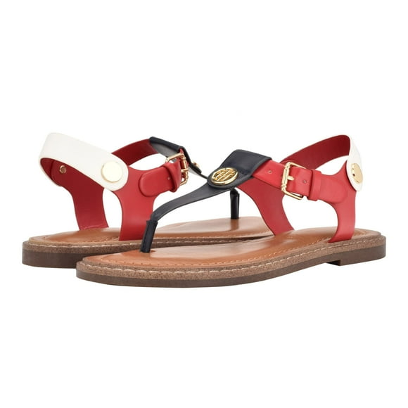 Sandalia Tommy Hilfiger Bennia para mujer, color rojo, talla 8
