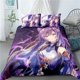 thumbnail image 1 of Touhou Project Remilia Scarlet FlandreDuvet Cover With Pillowcases Purple Bedding Linen Genshin Impact Bedclothes, 1 of 5