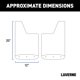 thumbnail image 2 of Protectores de barro LUVERNE 30 cm x 51 cm de goma texturizada negra, 2 of 8