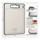 thumbnail image 4 of Tabla Cortar Doble Cara Acero Inox 36.5x25cm Cocina Multiuso Cara Beige, 4 of 8