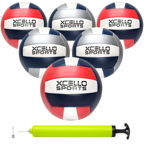 Voleibol Xcello Sports 66 cm (paquete de 6) con bomba