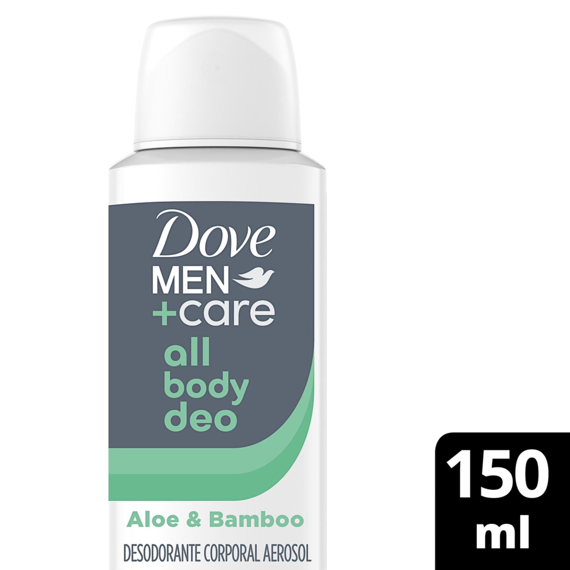 Desodorante Aerosol Dove Hombre All Body Aloe Bamboo Hombre, 150