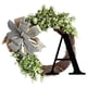 thumbnail image 2 of Letrero para puerta con corona de eucalipto con lazo de 26 letras en inglés personalizado de primavera, coronas de puerta de 14 pulgadas para puerta de entrada, pared, ventana, festival, decoración de, 2 of 5