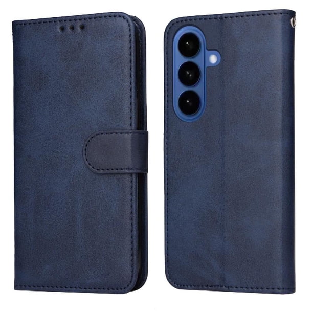 Funda Billetera para Samsung Galaxy S26 Plus con Porta Tarjetas y Soporte Ajustable Azul