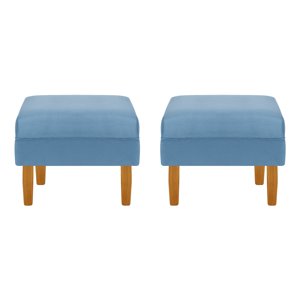 Bodevir - Set Pouf Sky 1C Felpa 04 Azul Petroleo