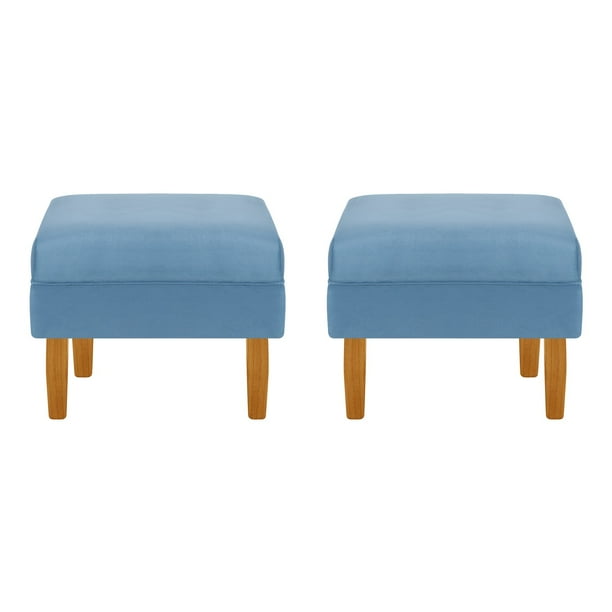 Set Pouf Sky 1c Felpa 04 Azul Petroleo
