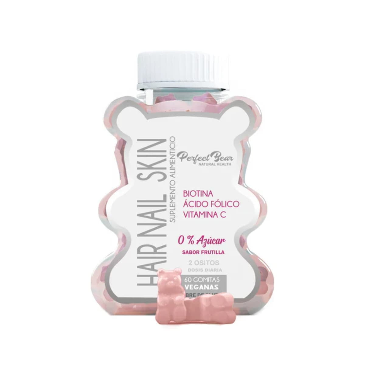 Perfect Bear - Biotina Cabello Y Piel Sin Azucar 60 Gomitas