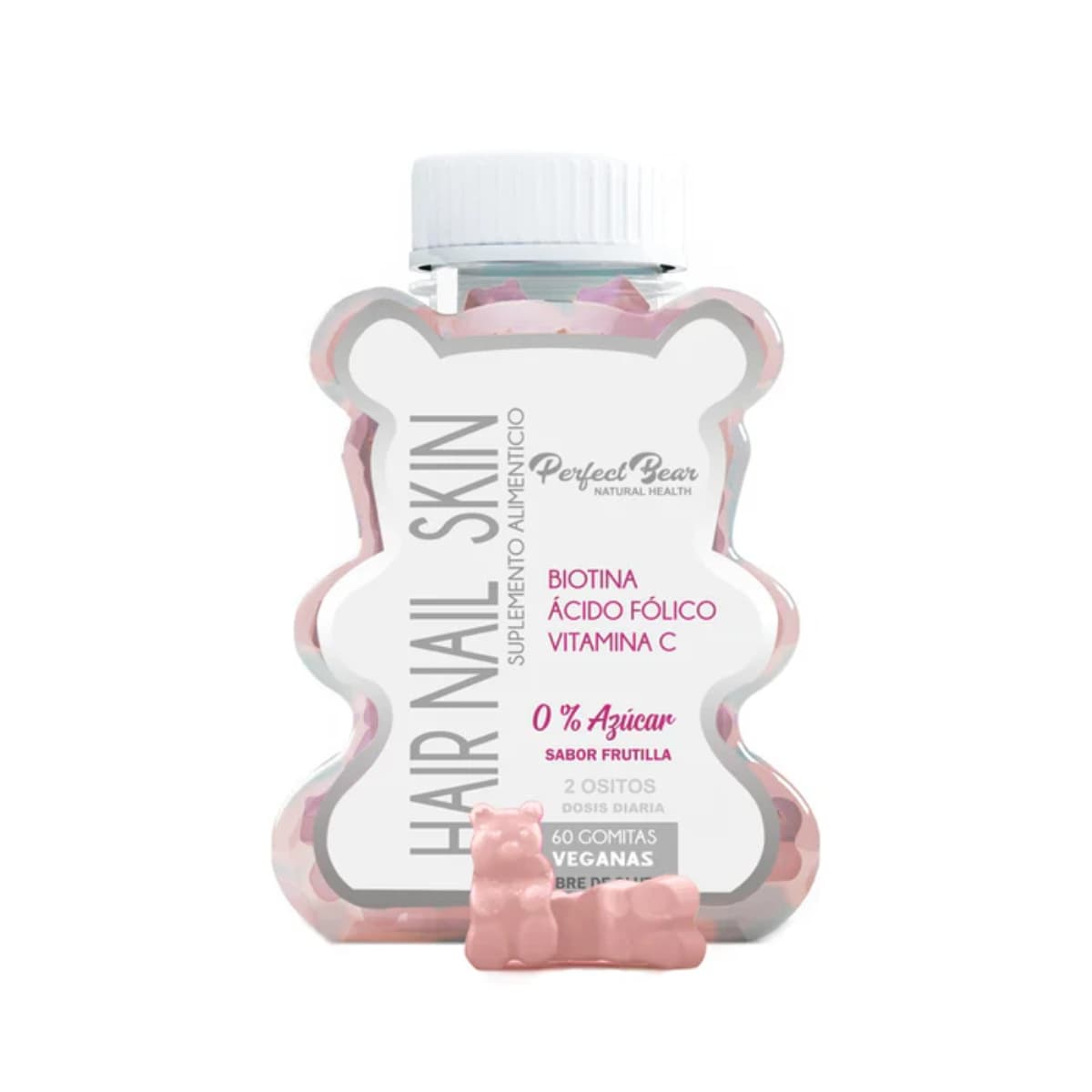 Perfect Bear - Biotina Cabello Y Piel Sin Azucar 60 Gomitas