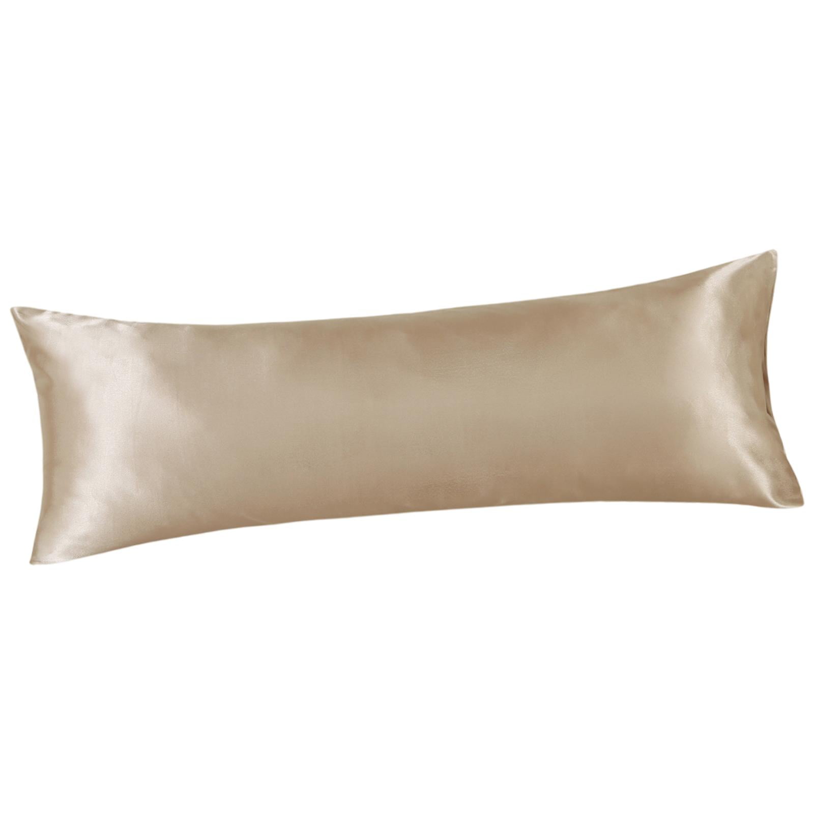 Magideal - Funda De Almohada De Cuerpo De De Fibra De Poliéster 51x137cm Sin Cremallera Funda De Almohada Larga Suave Para Dormitorio Boda Viajes Lavable A , Caqui