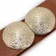 thumbnail image 2 of Cinturón Mujer Elasticado Ancho Hebilla Círculos Martillados marron Talla Única, 2 of 3