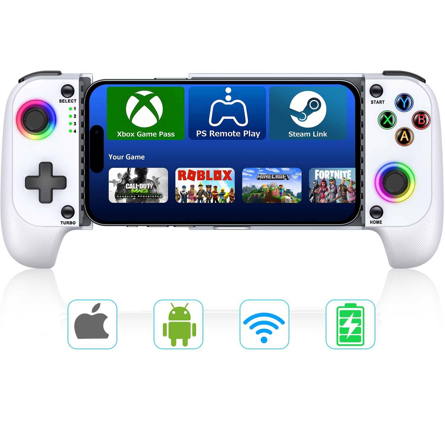 Gamtoure - Controlador De Juegos Móvil Para Iphone Android Con Funda