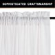 thumbnail image 3 of Juego de cortinas PrinceDeco de lino con 2 paneles, 132 x 213 cm, color blanco roto, 3 of 8