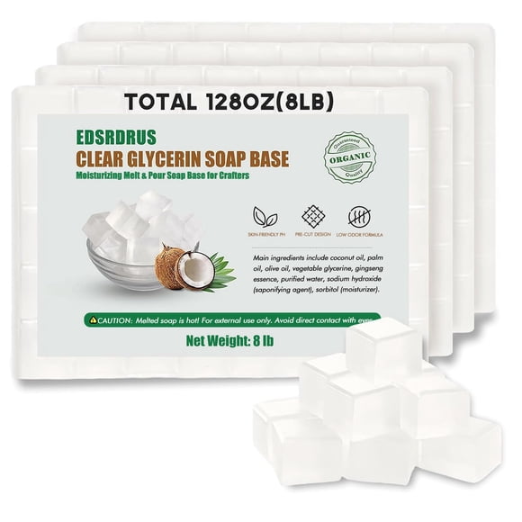 Base de Jabón Derretir y Verter EDSRDRUS 3,6 kg Transparente