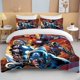 thumbnail image 1 of Marvel Heroes The Avengers Printed Bedding Set Cartoon Anime Duvet Cover Comforter Pillowcase Boys Girls Children Adults King Bed Sheets, 1 of 5