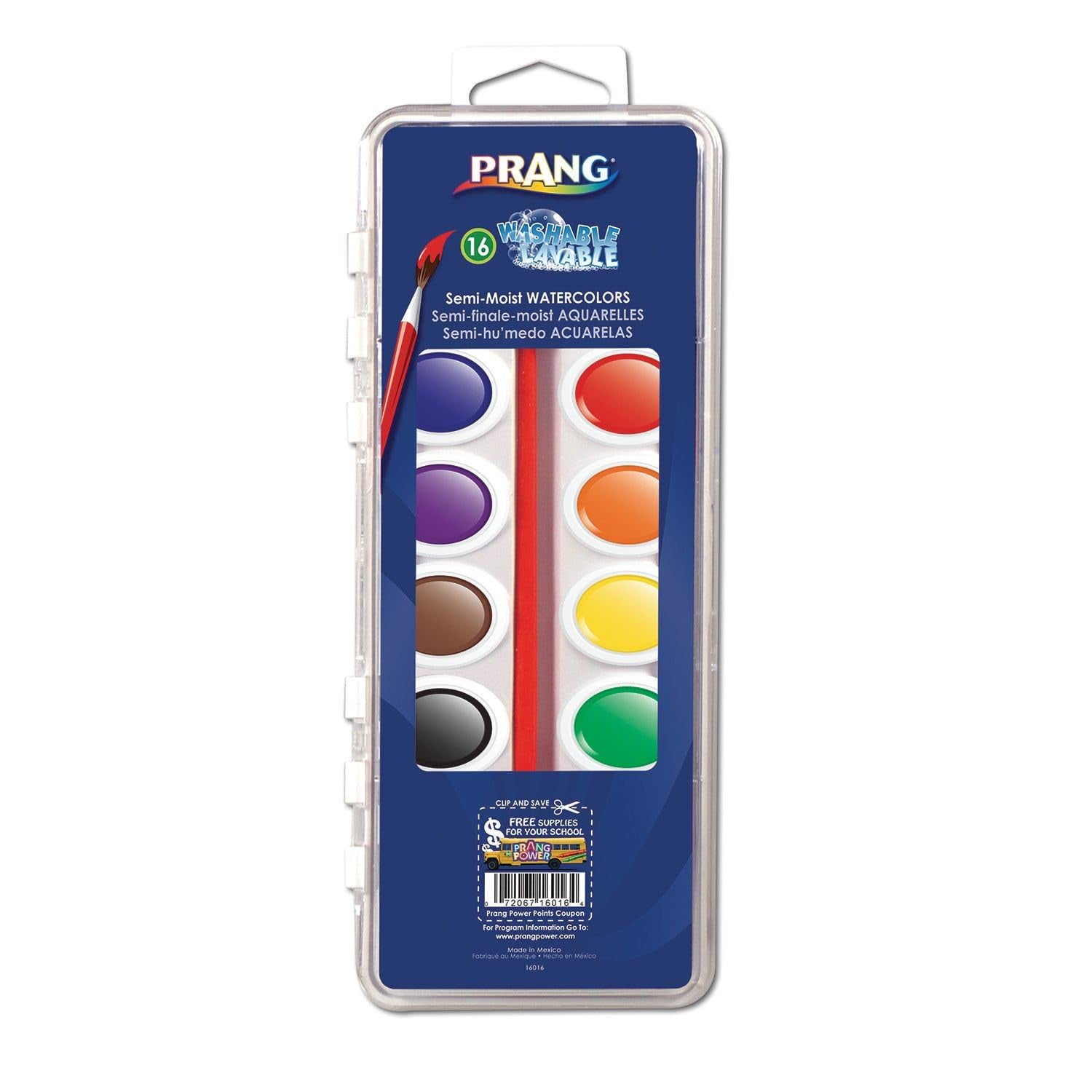 Set De Pintura De Acuarela Dixon, 16 Colores, Lavable Para Niños