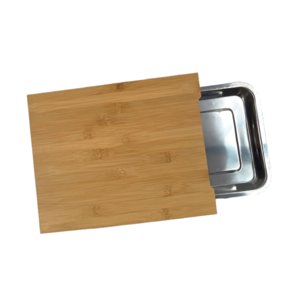 Bothyi - Tabla De Cortar Con Bandeja Bandeja Para Pizza Con Bandeja Oculta Tabla Para Cortar Pan Y Carne