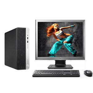 Kit Monitor Hp 19"" + Pc 400 G4 I7 6° 8Gb 256Gb + Teclado & Mouse Reacondicionado
