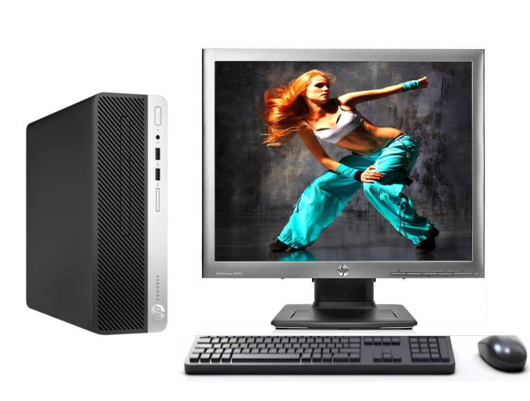 Kit Monitor Hp 19"" + Pc 400 G4 I7 6° 8Gb 256Gb + Teclado & Mouse Reacondicionado