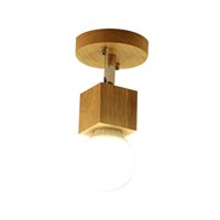 Magideal - Lámpara De Techo Led De Estilo Nórdico, Accesorios De Iluminación, Decoración Sencilla, Adorno, Lámpara De Techo De Madera Rústica Para Baño, Hotel,